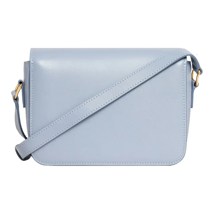 CELINE Triomphe Shiny Cow Leather Shoulder Bag, Handbag, Shoulder Bag, Crossbody Bag Regular Women's Arctic Blue Color-2