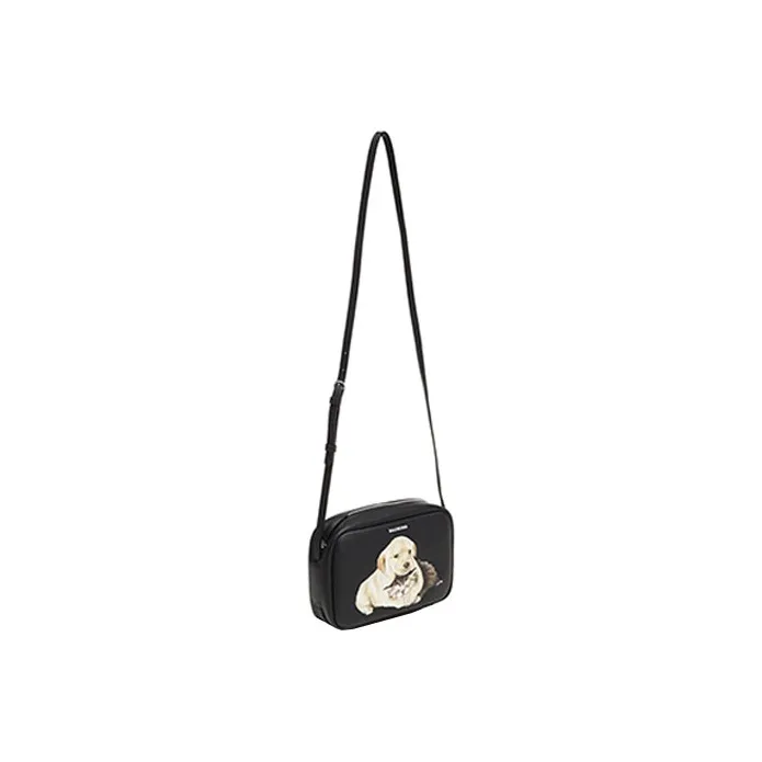 Balenciaga Leather Shoulder Bag, Crossbody Bag Women's Black-1