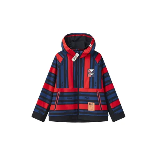 Mihara Yasuhiro X FILA MIHARA YASUHIRO Collaboration Collection Jackets Men Red With Navy Blue Stripes