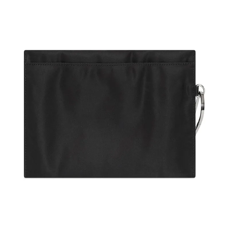 Burberry Zip Pouch Logo Print Nylon Black-1