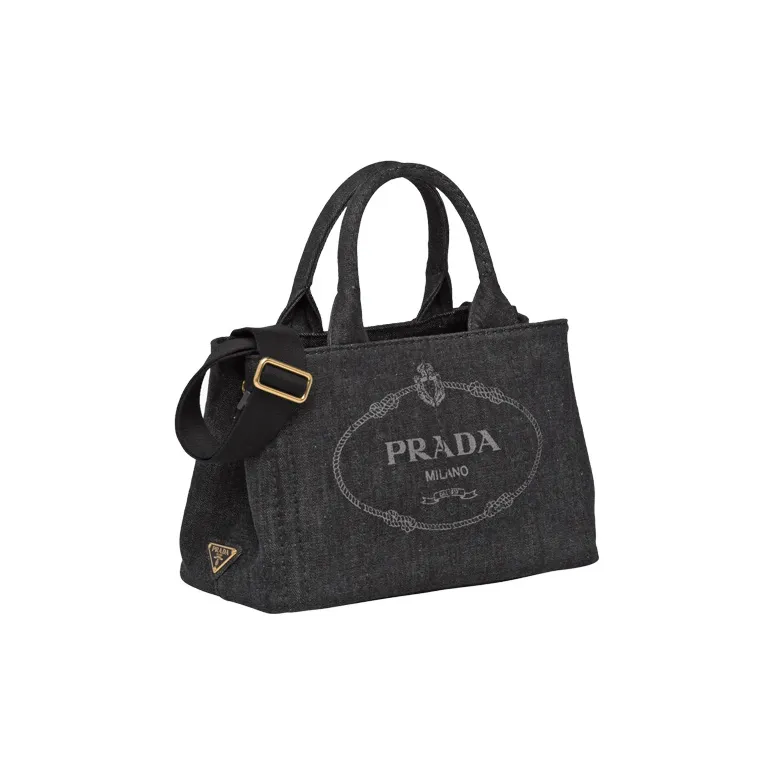PRADA Fabric One Shoulder Handbags Women's Black-2