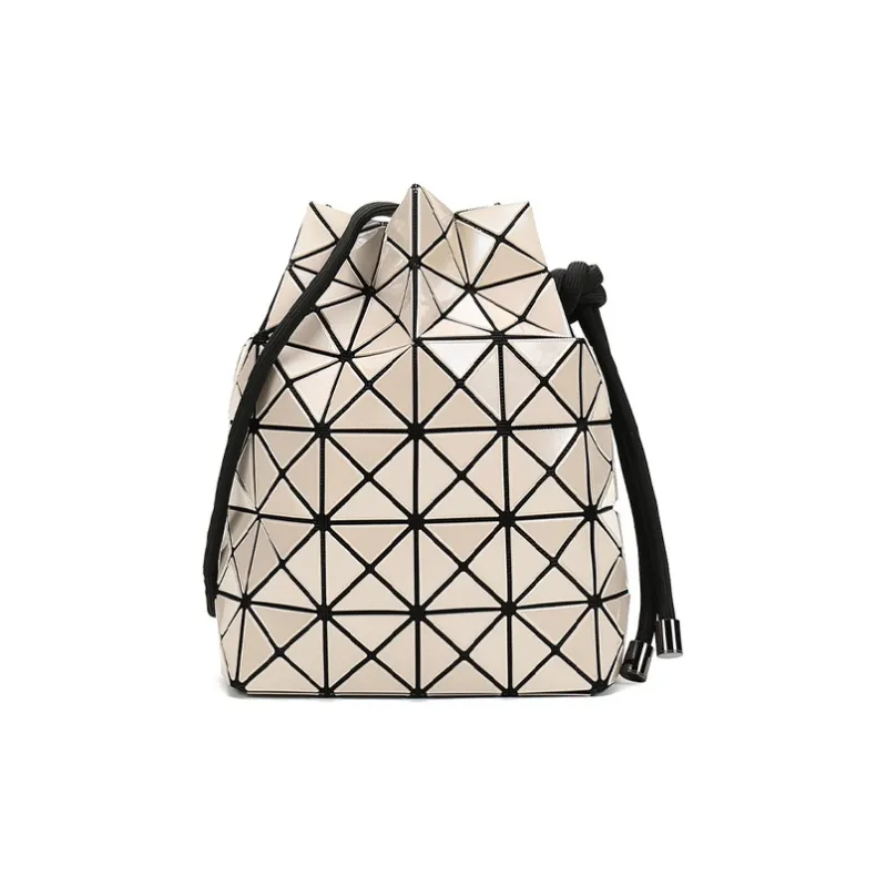 ISSEY MIYAKE Wring PVC Bucket Bag, Handbag, Shoulder Bag Women's Beige-0