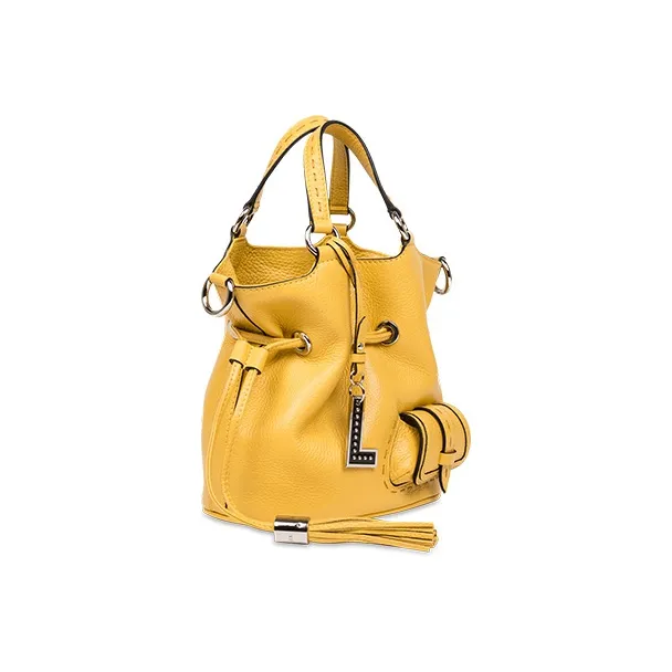 LANCEL Cow Leather Bucket Bag, Handbag, Shoulder Bag, Crossbody Bag Small Size Women's Sunlight Yellow-2