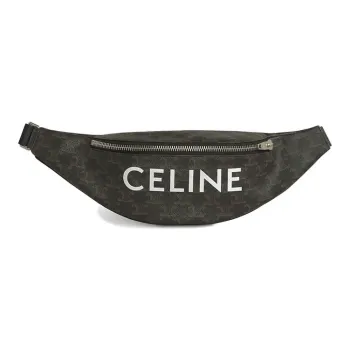 CELINE TriompheCANVAS Leather Shoulder Bag Crossbody Bag Sling Bag Fanny Pack Regular Men's Army Green