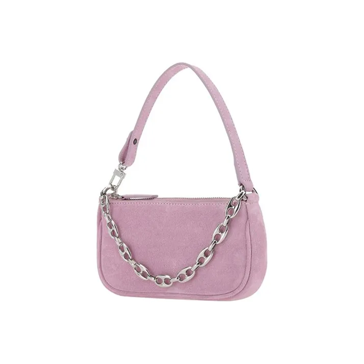By Far Mini Rachel Leather Shoulder Bag Baguette Bag Tubas Women's Purple-1