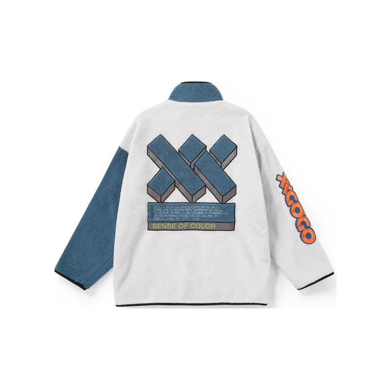 XXGOGO Letter Lapel Loose Fit Puffer Jacket Unisex-3