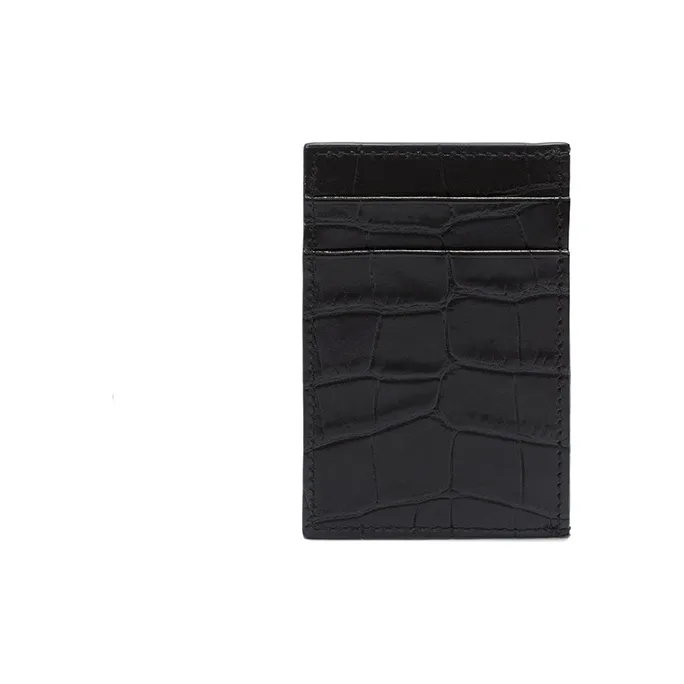 Alexander McQueen Leather Card Holder Unisex Black-4