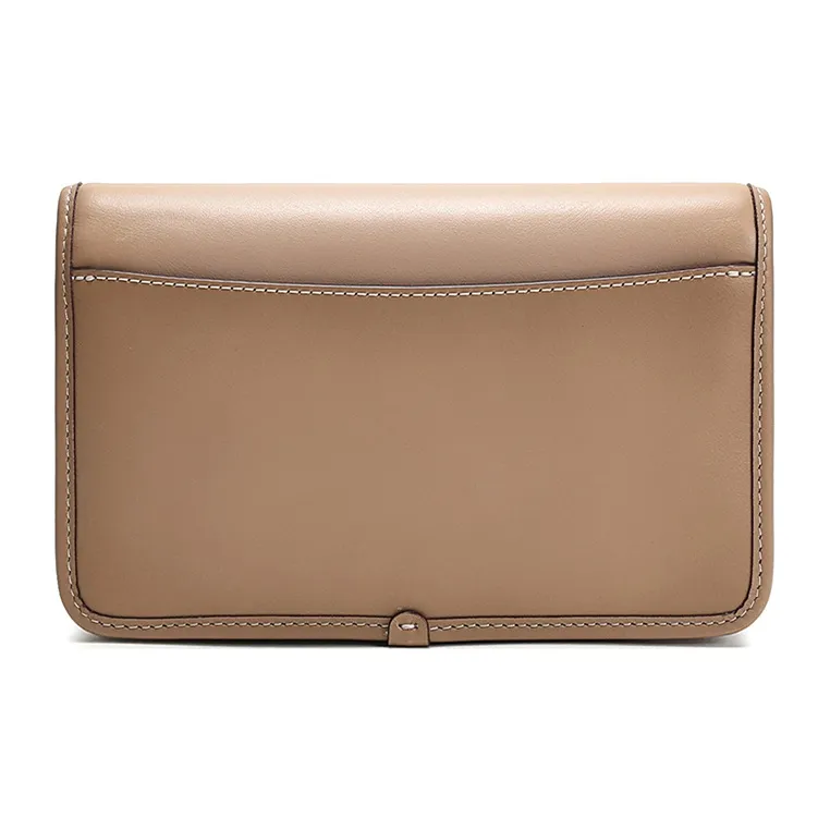 COACH Parker Canvas With Leather Chain Bag Crossbody Bag Shoulder Bag Women's Taupe Multicolor-1