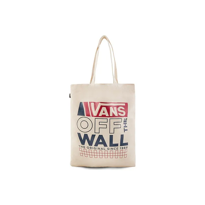 Vans Canvas Canvas Bag Tote Bag Shopping Bag Handbag Shoulder Bag Unisex White-0