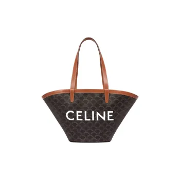 CELINE Couffin Cow Leather Tote Bag, Shopping Bag, Basket Bag, Handbag, One Shoulder Handbag Medium Size Women's Tawny