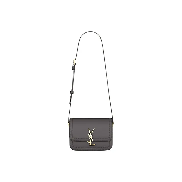SAINT LAURENT SOLFERINO Leather Tofu Bag Shoulder Bag Crossbody Bag Women's Gray White-1