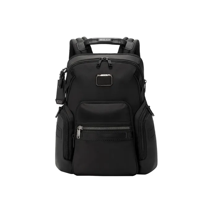 TUMI Alpha Bravo Elastic Nylon Backpack Regular Men's Black-0