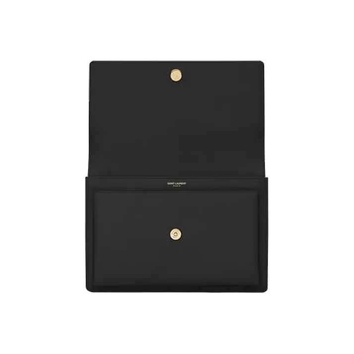 SAINT LAURENT Sunset Top Handle In Smooth Leather Black-7