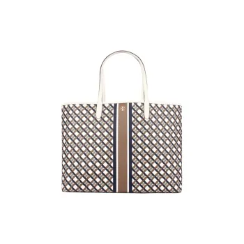 TORY BURCH Perry Coated Canvas Tote Bag Shopping Bag Shoulder Bag Handbag Regular Women's Brown Multicolor