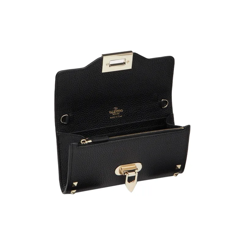 Valentino GARAVANI Calfskin Wallet Women's Black-3