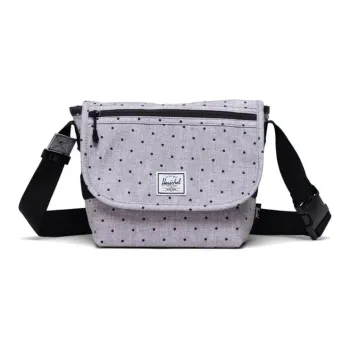 Herschel Polyester Messenger Bag Shoulder Bag Crossbody Bag Unisex Gray Polka Dot