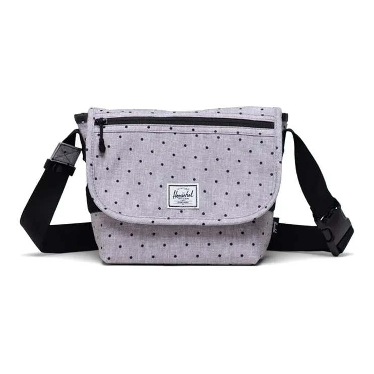 Herschel Polyester Messenger Bag Shoulder Bag Crossbody Bag Unisex Gray Polka Dot-0