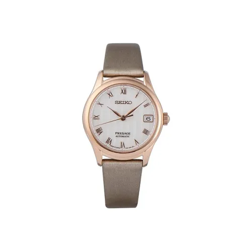 SEIKO Wmns PRESAGE Series Mechanical Watch SRPF50J1 Rose-Gold/White