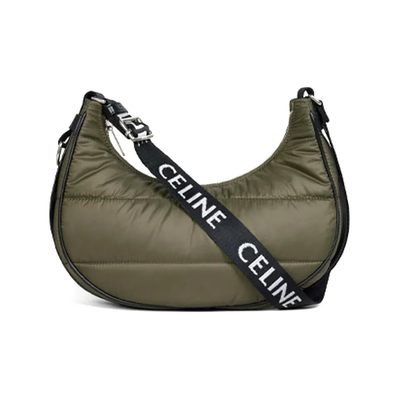 CELINE AVA Polyamide Shoulder Bag Handbag Shoulder Bag Men's Khaki Green-1