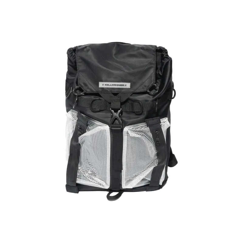 KILLWINNER Polyester Backpack Large Size Unisex Black White-3