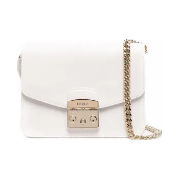 Furla Calfskin Small Square Bag Crossbody Bag Shoulder Bag Women's Pure White