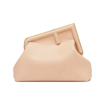 FENDI First Lambskin Clutch, Crossbody Bag, Shoulder Bag Medium Size Women's Pink