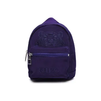 KENZO Embroidered Fabric Backpack Small Size Men's Eggplant Purple