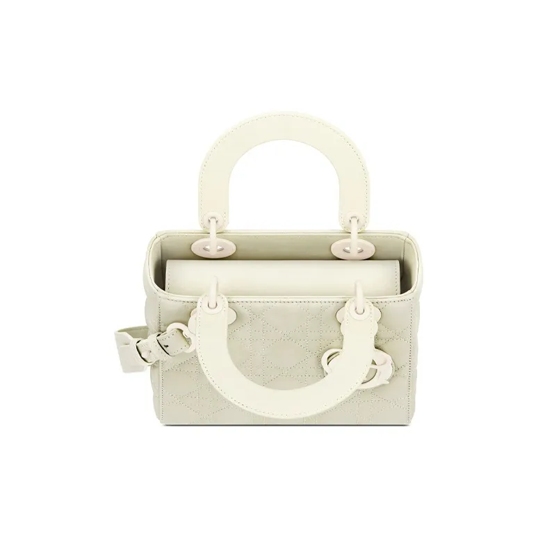 DIOR Lady DiorMy ABCDior Matte Cow Leather Dior Bag Shoulder Bag Crossbody Bag Handbag Women's Milk White-2