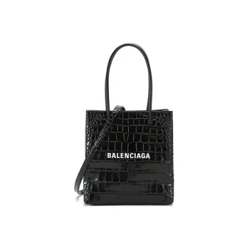 Balenciaga Cow Leather Cell Phone Pouch Tote Bag Portable Crossbody Bag Shoulder Bag Mini Women's Black