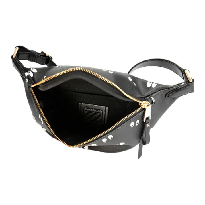 COACH Disney/Snow White Collaboration Leather Crossbody Fanny Pack Tubas Unisex Black-2