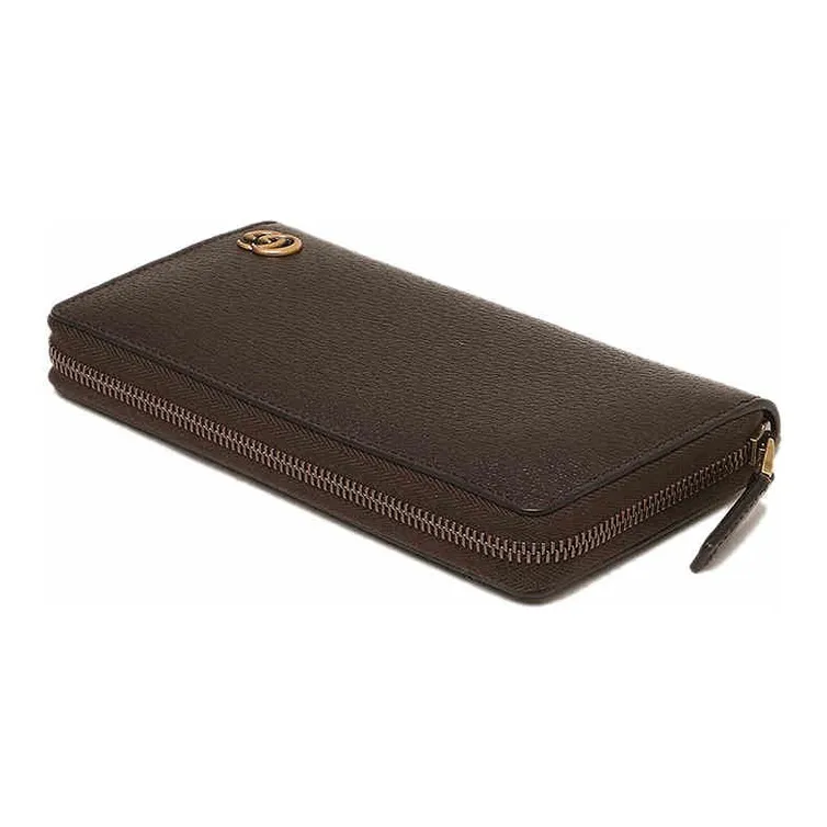 GUCCI GG Marmont Leather Wallet Men's Dark Brown-1