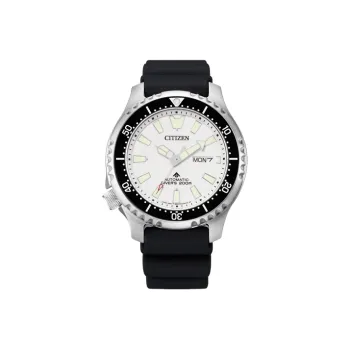 CITIZEN PROMASTER Series Mechanical Movement Rubber Strap Watch Men's Watches White Dial NY0118 11A