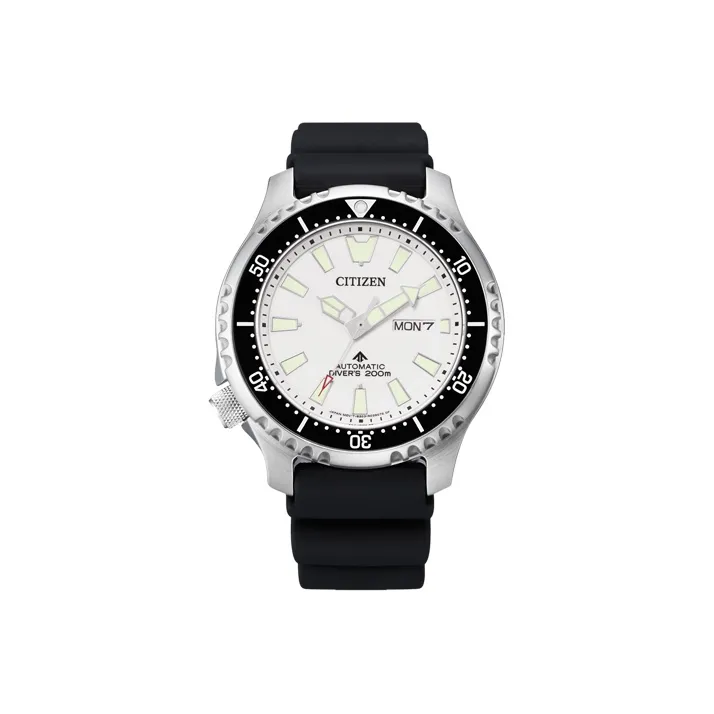 CITIZEN PROMASTER Series Mechanical Movement Rubber Strap Watch Men's Watches White Dial NY0118 11A-0