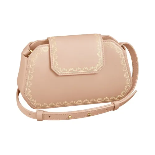 CARTIER GUIRLANDE Calfskin Shoulder Bag Crossbody Bag Extra Mini Women's Beige Pink