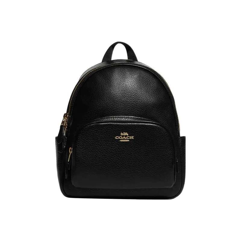 COACH Court Textile, Leather Backpack Trumpets Women's Black-0