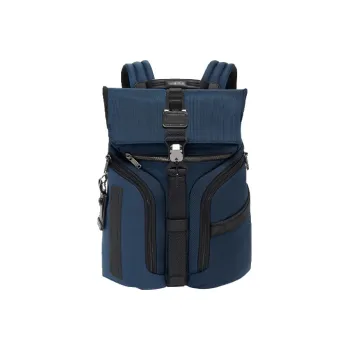 TUMI Alpha Bravo Elastic Nylon Backpack Men's Blue