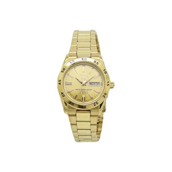 SEIKO Seiko5 Collection Automatic Mechanical Movement Stainless Steel Strap Watch Women's Watch Gold Dial SYMG44J1