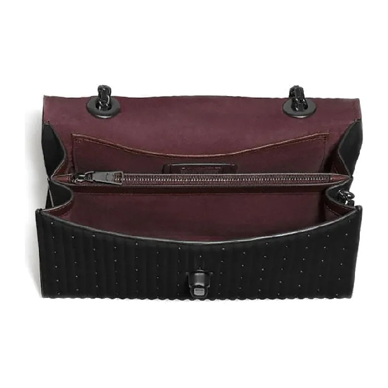 COACH Women's Parker Quilting Shoulder Bag Black-2