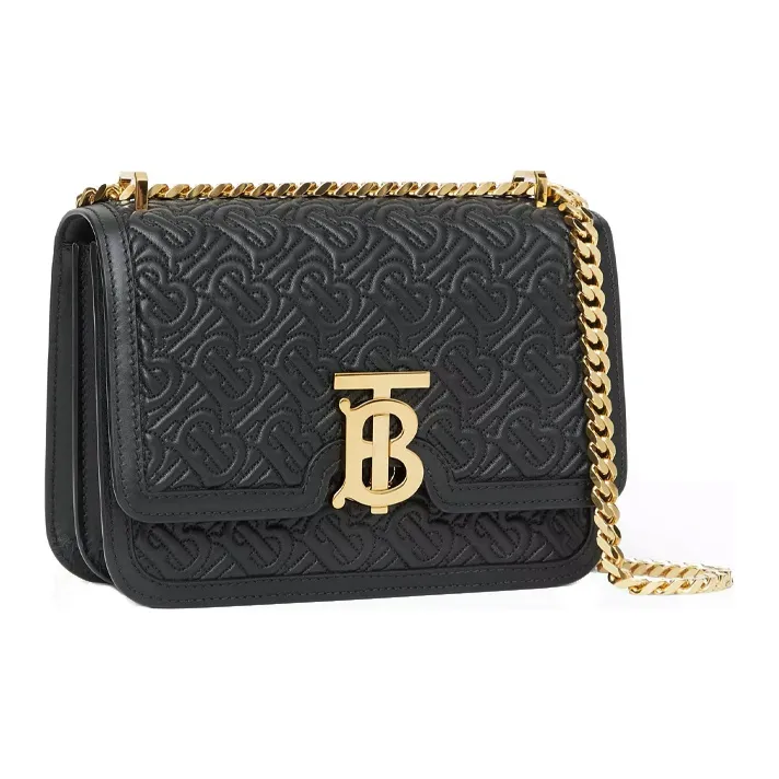 Burberry Lambskin Shoulder Bag Crossbody Bag Small Size Women's Black-1