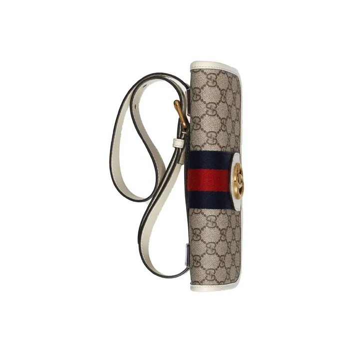 GUCCI Ophidia Canvas With Leather Shoulder Bag Crossbody Bag Fanny Pack Regular Men's Ebony/White-4