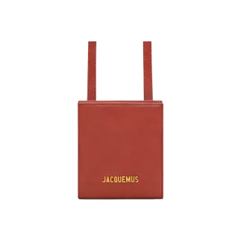 Jacquemus Leather Square Wallet Men's Deep Red