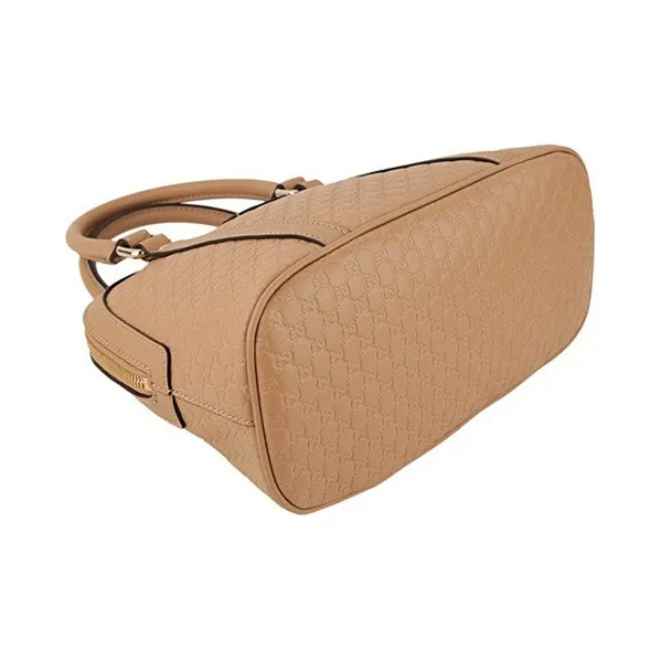 GUCCI Cow Leather Dome Bag Shoulder Bag Crossbody Bag Handbag Small Size Women's Nude-2