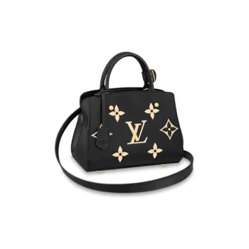 LOUIS VUITTON Montaigne Cow Leather Monsta Bag Crossbody Handbag Shoulder Bag Regular Women's Black/Ecru