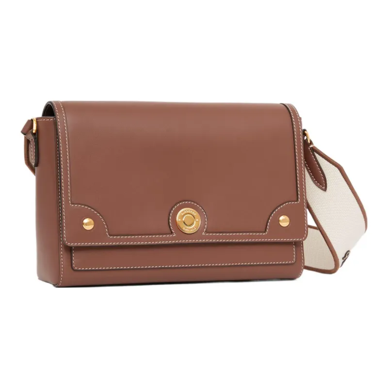 Burberry Note Large Logo Crossbody Bags Unisex Tan-1
