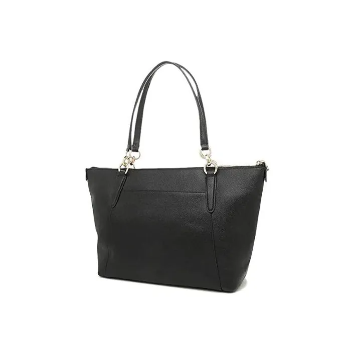 COACH Ava Leather Tote Bag, Shopping Bag, Shoulder Bag Tubas Women's Black-1