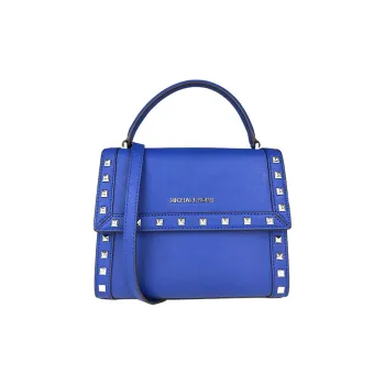 MICHAEL KORS Dillon Cow Leather Shoulder Bag, Crossbody Bag, Handbag Women's Dark Blue