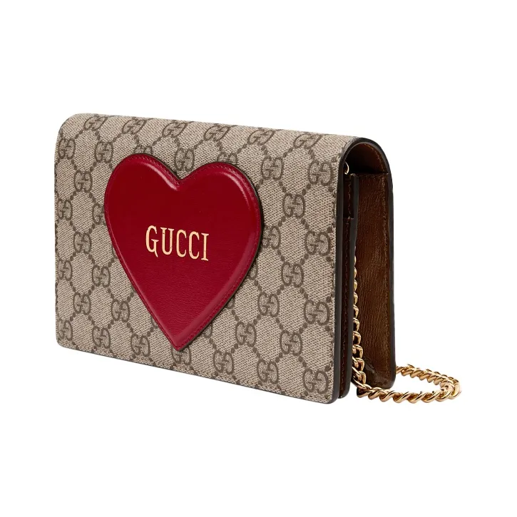 GUCCI Canvas Chain Wallet, Crossbody Bag, Shoulder Bag Women's-1