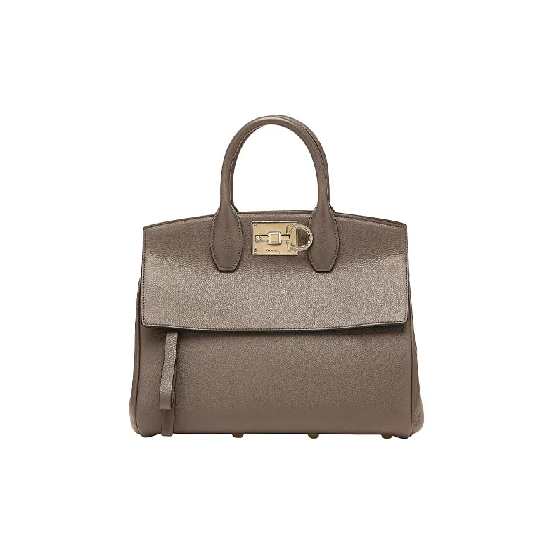 FERRAGAMO Cow Leather Handbag Regular Women's Gray-0