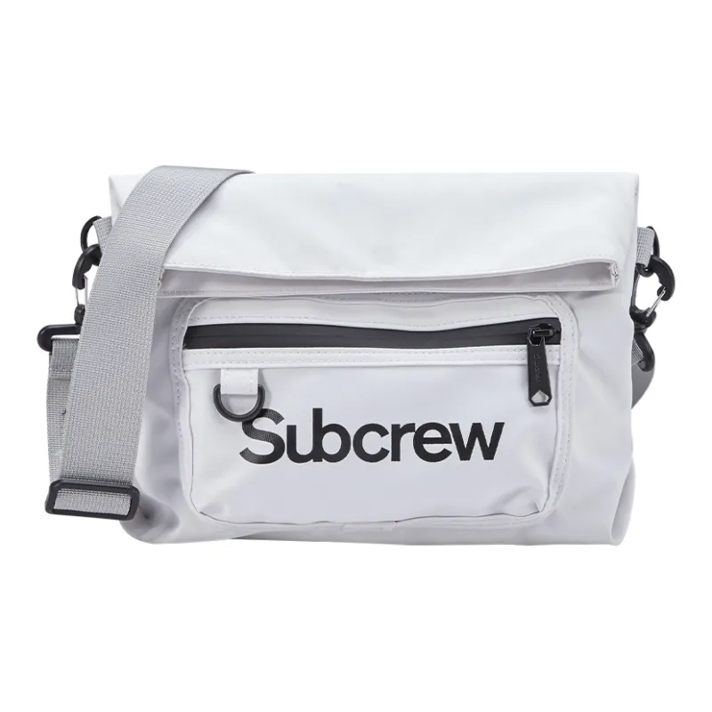 Subcrew Polyester Messenger Bag, Crossbody Bag Regular Unisex Black White-0