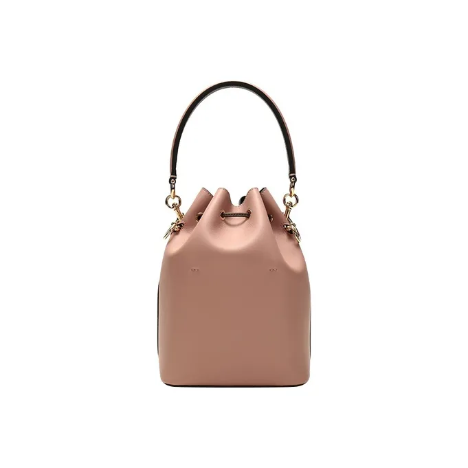 FENDI Mon Tresor Calfskin Bucket Bag Handbag Shoulder Bag Crossbody Bag Small Size Women's Dark Pink-3